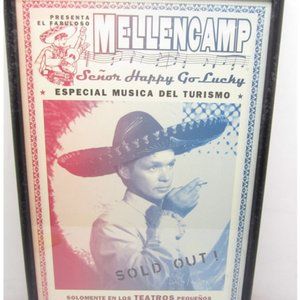 RARE JOHN MELLENCAMP SENOR HAPPY GO LUCKY RARE 1997 POSTER IN SPANISH!
